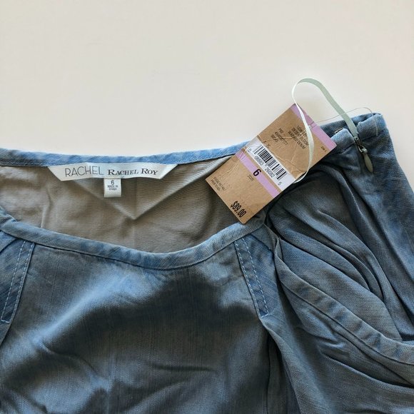 rachel roy washed denim mini skirt desert bloom - Picture 2 of 2